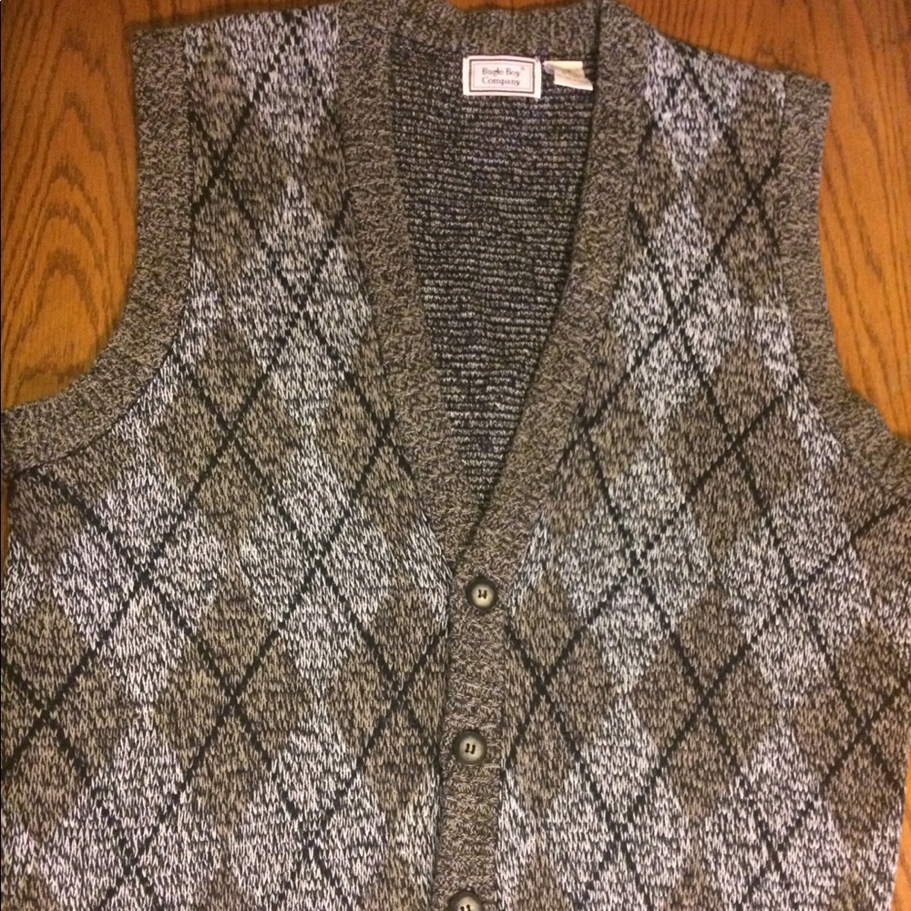Vintage Bugle Boy Diamond Sweater Vest